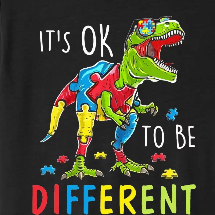 Its Ok to Be Different Autism Dinosaur ChromaSoft Performance T-Shirt