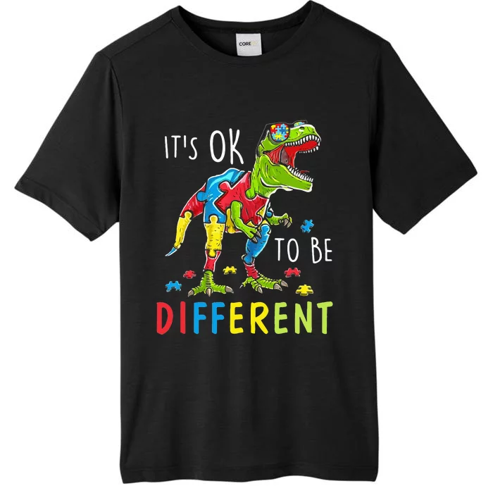 Its Ok to Be Different Autism Dinosaur ChromaSoft Performance T-Shirt