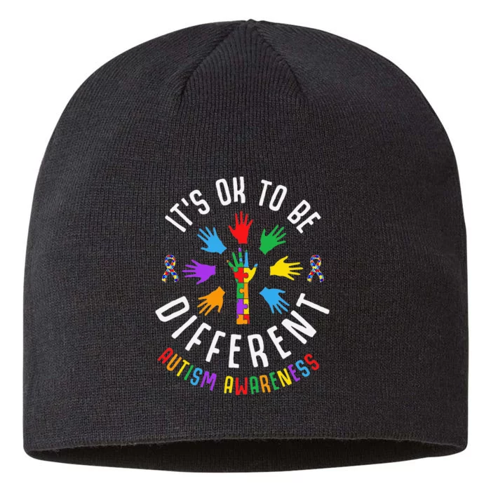 It's Okay To Be Different Autism Awareness 8 1/2in Sustainable Knit Beanie