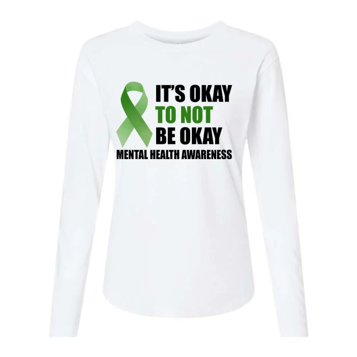 It's Okay To Not Be Okay Mental Health Awareness Ribbon Womens Cotton Relaxed Long Sleeve T-Shirt