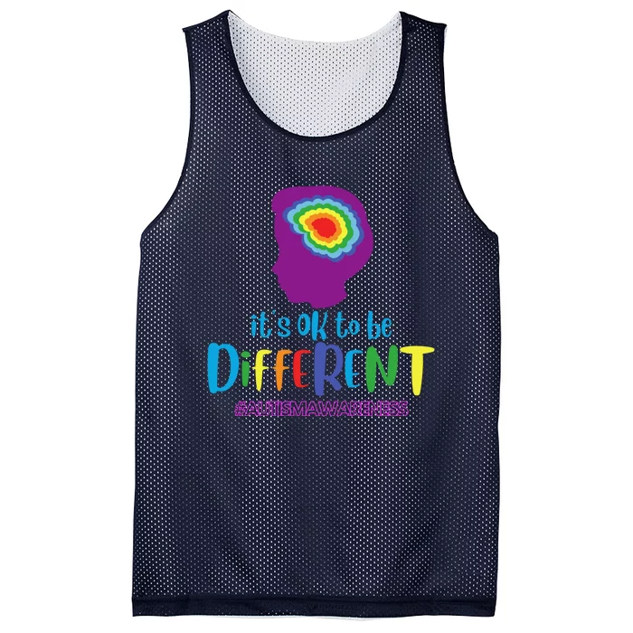 It's OK To Be Different Autism Awareness Mesh Reversible Basketball Jersey Tank