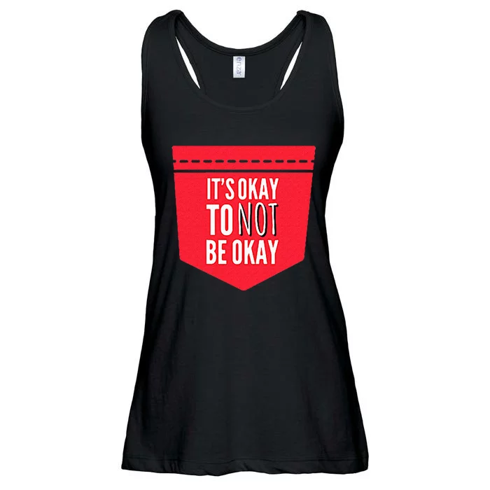 ItS Okay To Not Be Okay Mental Health Pocket Ladies Essential Flowy Tank