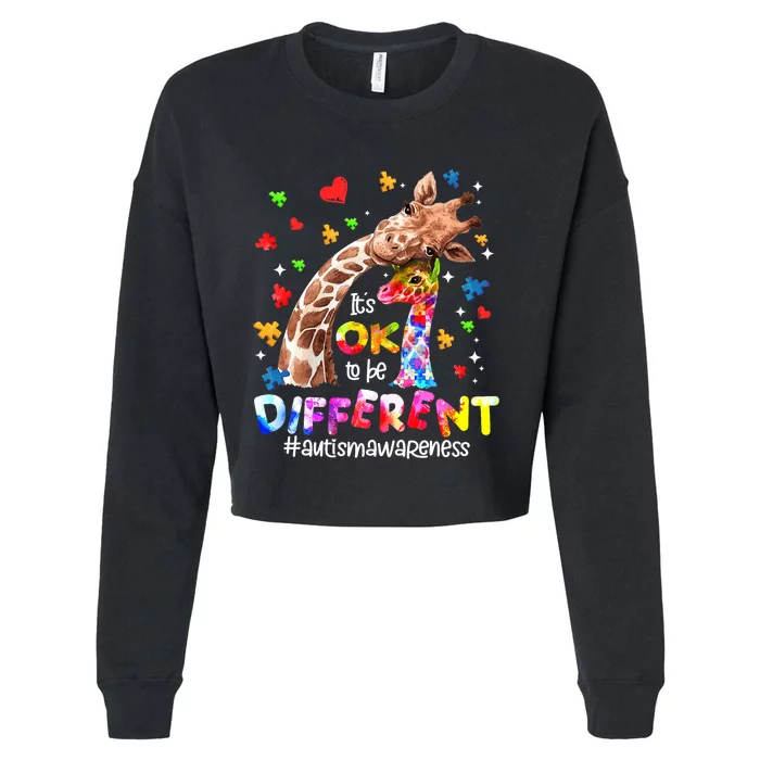 Its Ok To Be Different Autism Mom Mama MotherS Day 2024 Cropped Pullover Crew