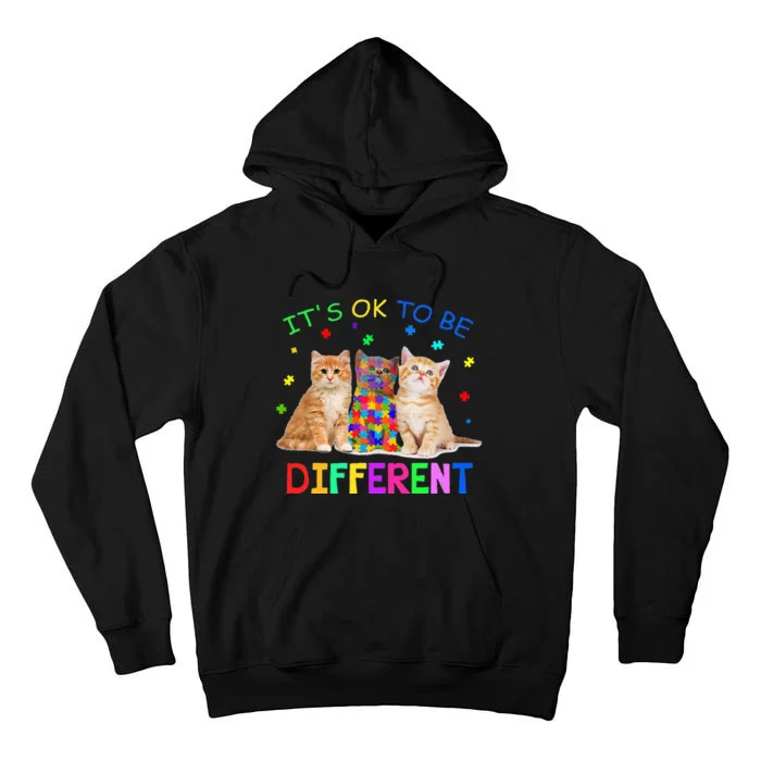 It's Ok To Be Different Cat Autism Awareness Tall Hoodie