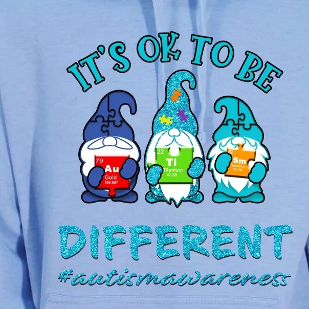 It's Ok To Be Different Autism Awareness Gnomes Unisex Surf Hoodie