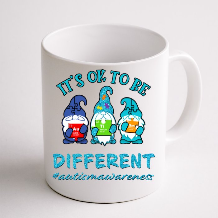 It's Ok To Be Different Autism Awareness Gnomes Front & Back Coffee Mug