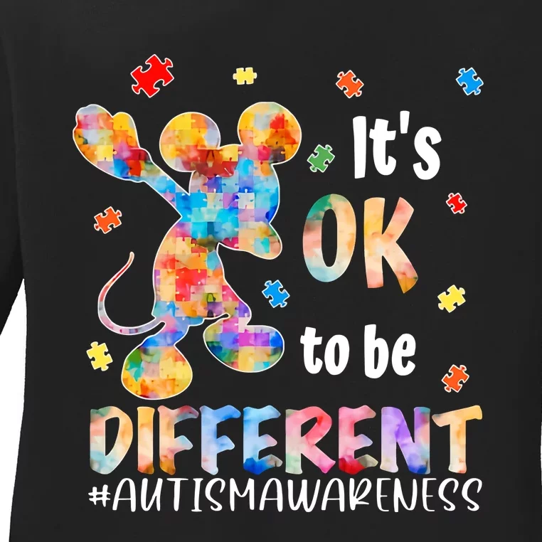 It's Ok To Be Different Autism Awareness Support Trending Gift Idea Ladies Long Sleeve Shirt