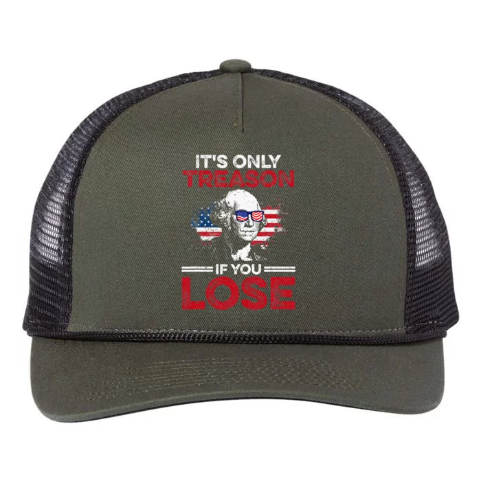 Its Only Treason If You Lose History Retro Rope Trucker Hat Cap