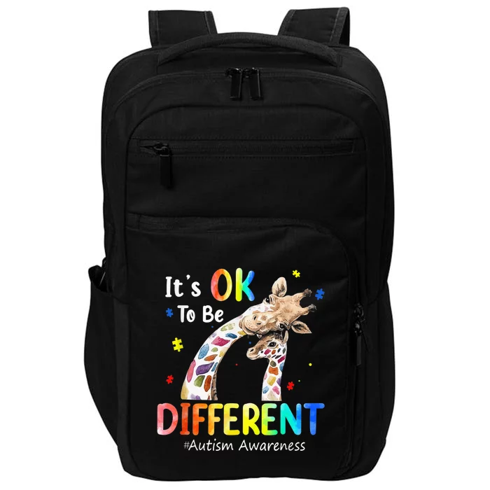 It's Ok To Be Different Autism Awareness Wo Kid Shirt Impact Tech Backpack