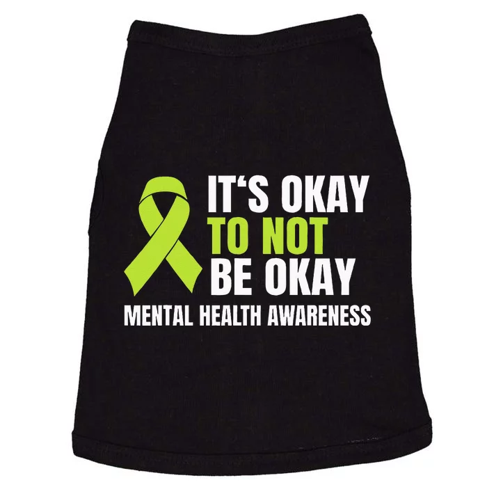 Its Okay To Not Be Okay Mental Health Ribbon Doggie Tank