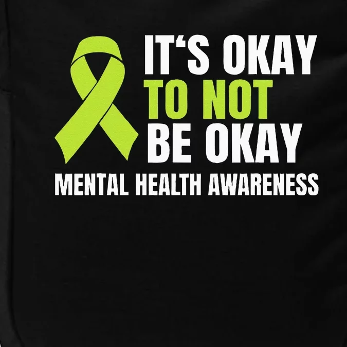 Its Okay To Not Be Okay Mental Health Ribbon Impact Tech Backpack