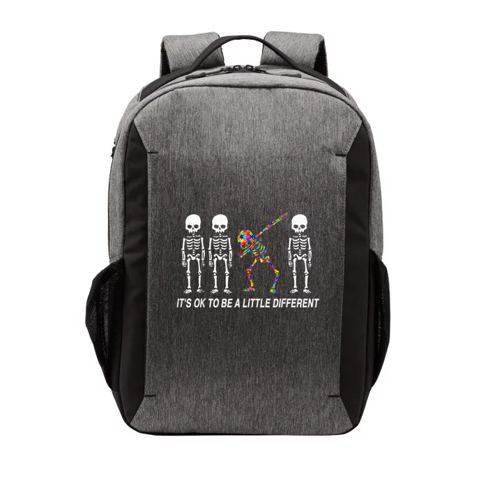 It's Ok To Be A Little Different Autism Awareness Skeleton Vector Backpack