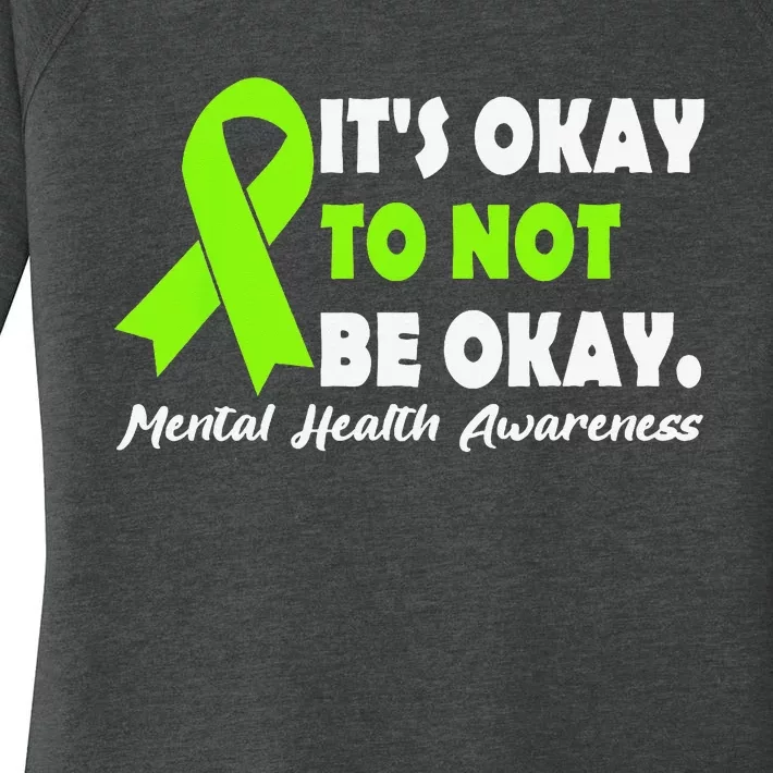 Its Okay To Not Be Okay Ribbon mental health awareness month Women's Perfect Tri Tunic Long Sleeve Shirt