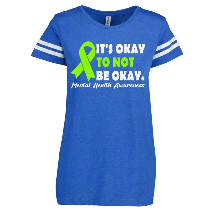 Its Okay To Not Be Okay Ribbon mental health awareness month Enza Ladies Jersey Football T-Shirt