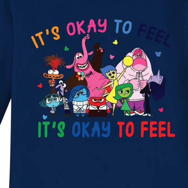 ItS Okay To Feel All The Feels Funny Baby Long Sleeve Bodysuit