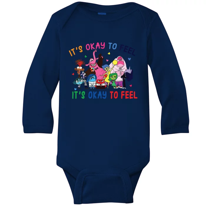 ItS Okay To Feel All The Feels Funny Baby Long Sleeve Bodysuit