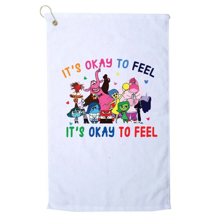 ItS Okay To Feel All The Feels Funny Platinum Collection Golf Towel