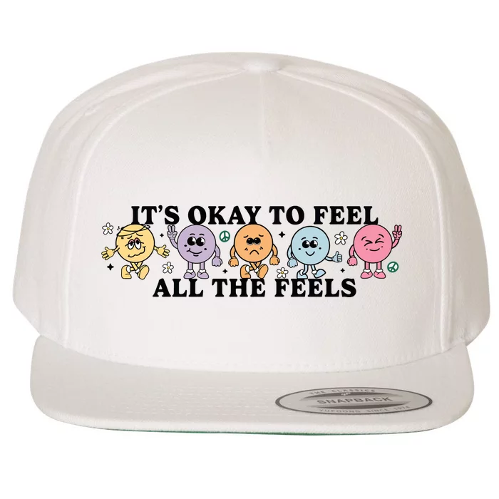 ItS Okay To Feel All The Feels Special Education Teacher Wool Snapback Cap