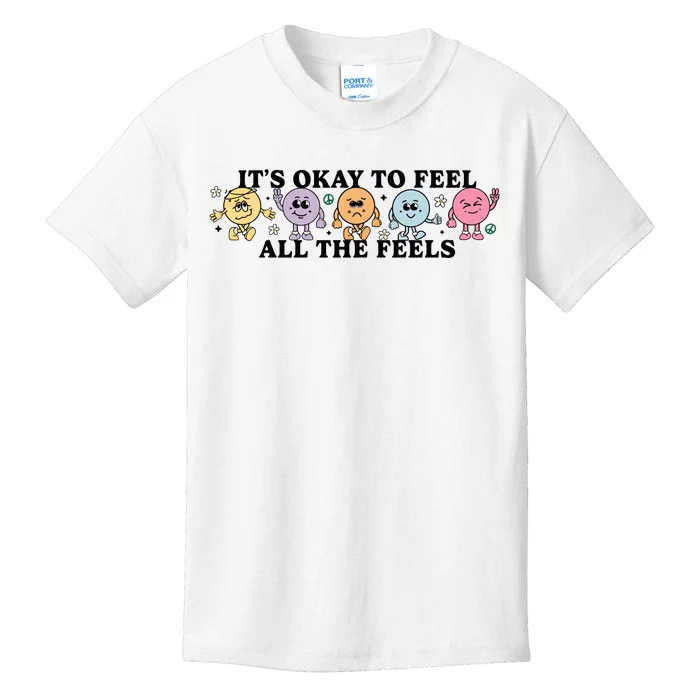 ItS Okay To Feel All The Feels Special Education Teacher Kids T-Shirt