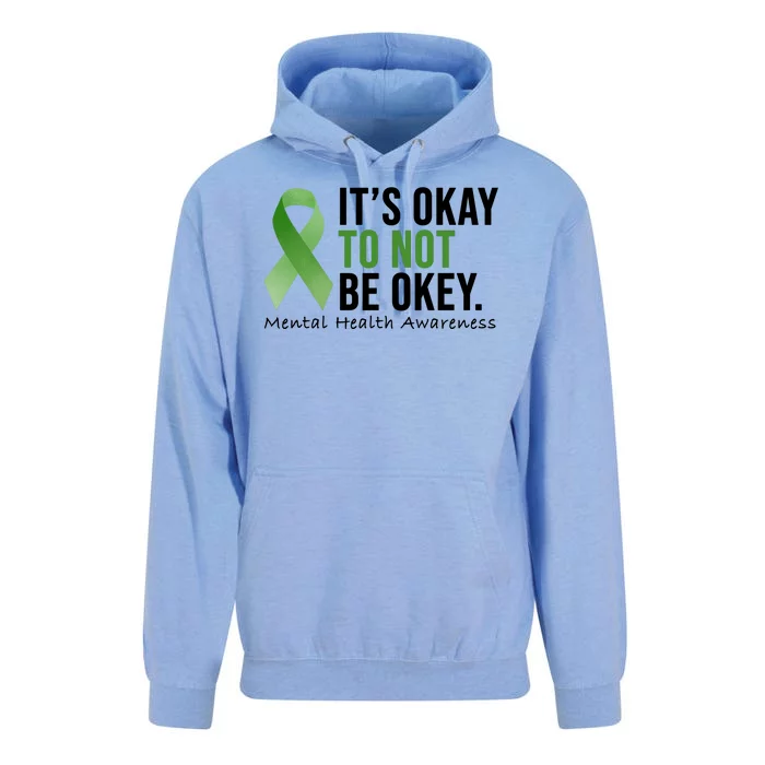 Its Okay To Not Be Okay Mental Health Awareness Ribbon Unisex Surf Hoodie