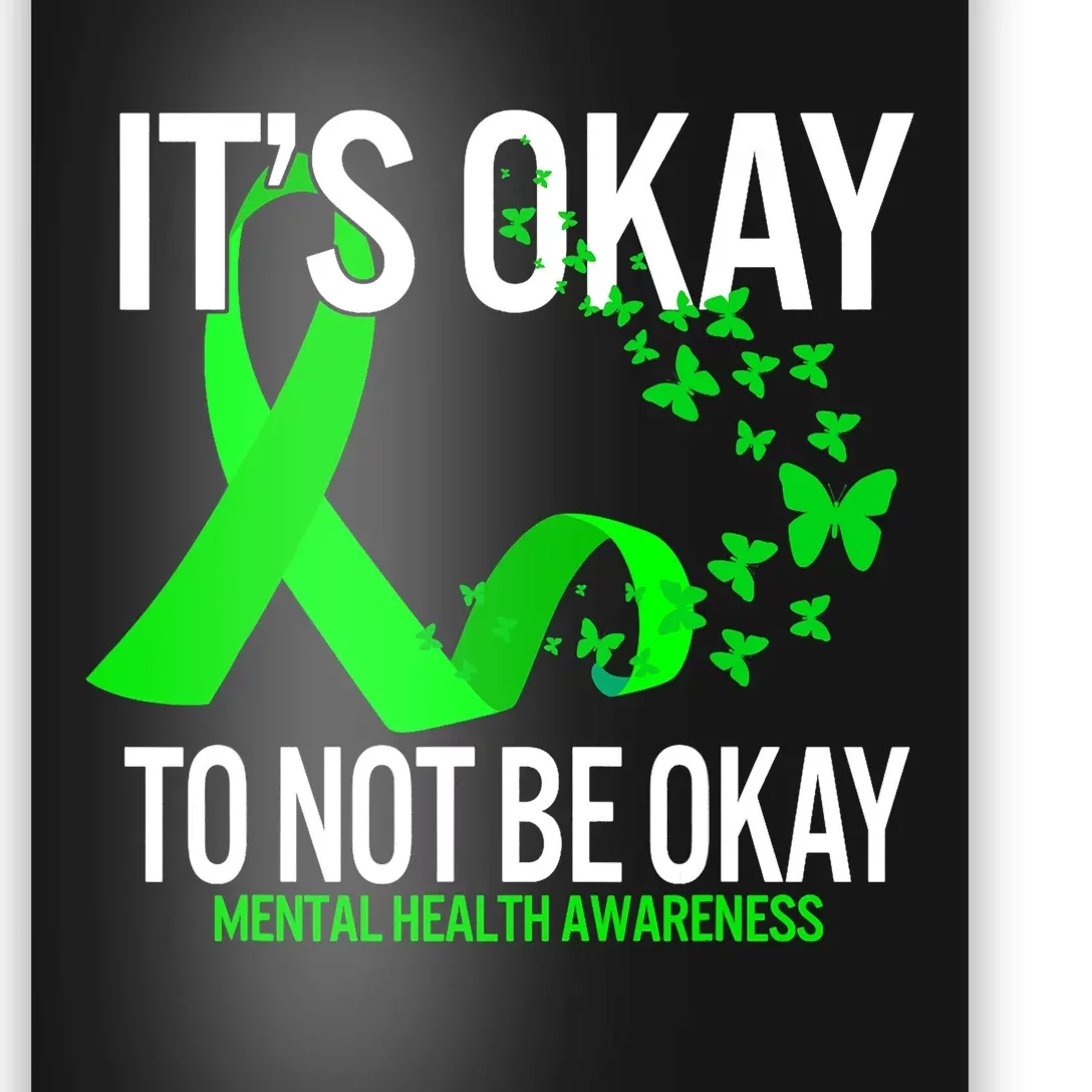 Its Okay To Not Be Okay Butterfly Mental Health Awareness Poster