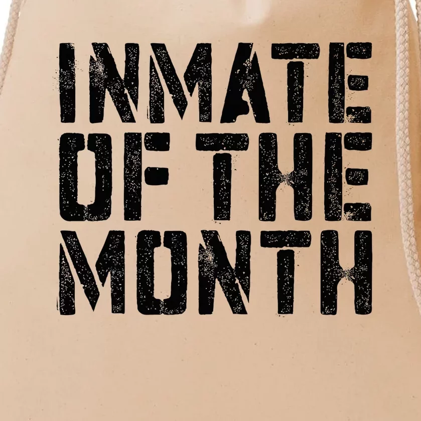 Inmate Of The Month Prisoner Costume Drawstring Bag