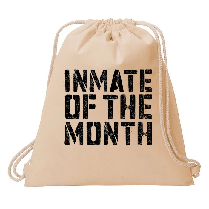 Inmate Of The Month Prisoner Costume Drawstring Bag