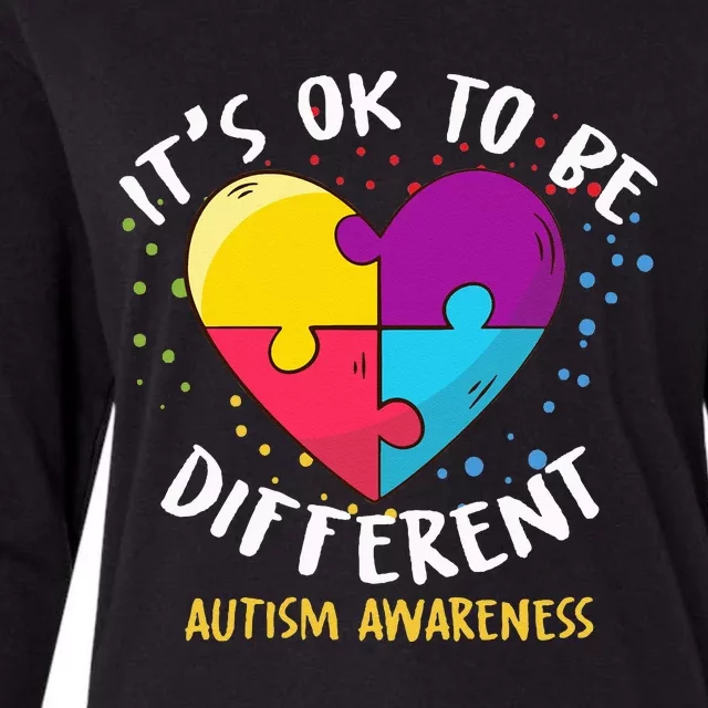 It's Ok To Be Different Autism Awareness Womens Cotton Relaxed Long Sleeve T-Shirt