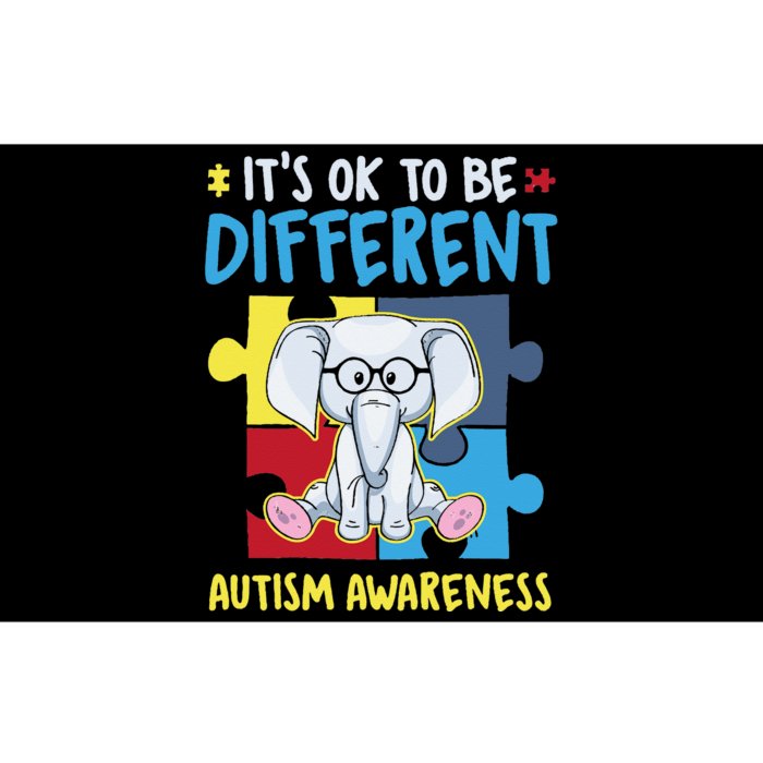 It's Ok To Be Different Cute Autism Awareness Elephant Bumper Sticker