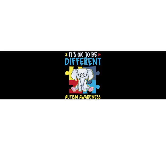 It's Ok To Be Different Cute Autism Awareness Elephant Bumper Sticker