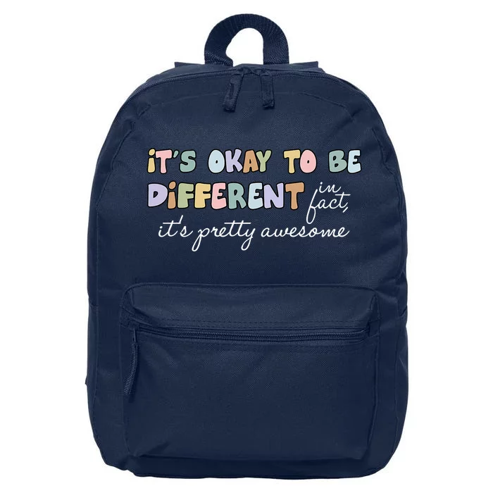 Its Okay To Be Different Pretty Awesome Autism Awareness 16 in Basic Backpack