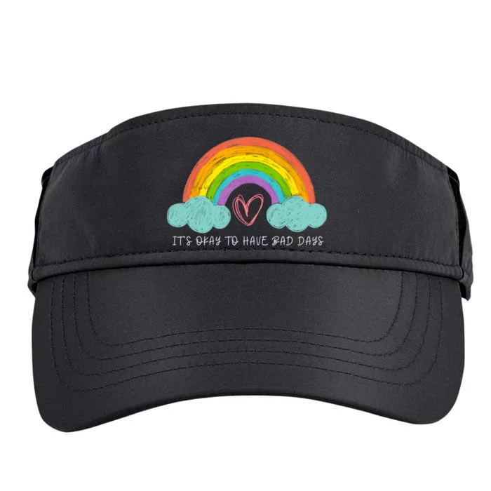 ItS Okay To Have Bad Days Cute Rainbow Mental Health Adult Drive Performance Visor