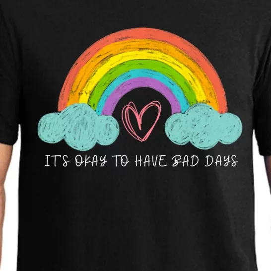 ItS Okay To Have Bad Days Cute Rainbow Mental Health Pajama Set