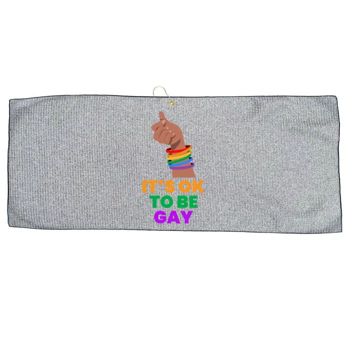 Its Okay To Be Gay Pride Lgtbq Pride Month Love Is Love Gift Large Microfiber Waffle Golf Towel