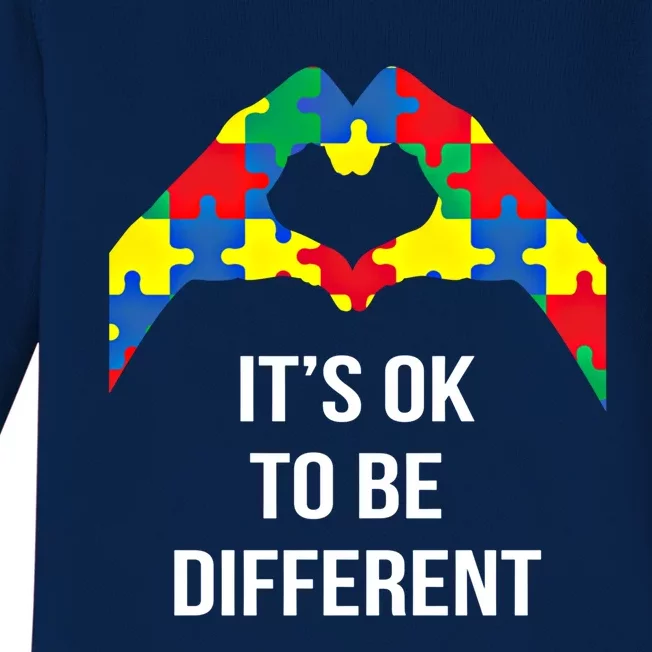 ItS Ok To Be Different Autism Awareness Month Acceptance Gift Baby Long Sleeve Bodysuit