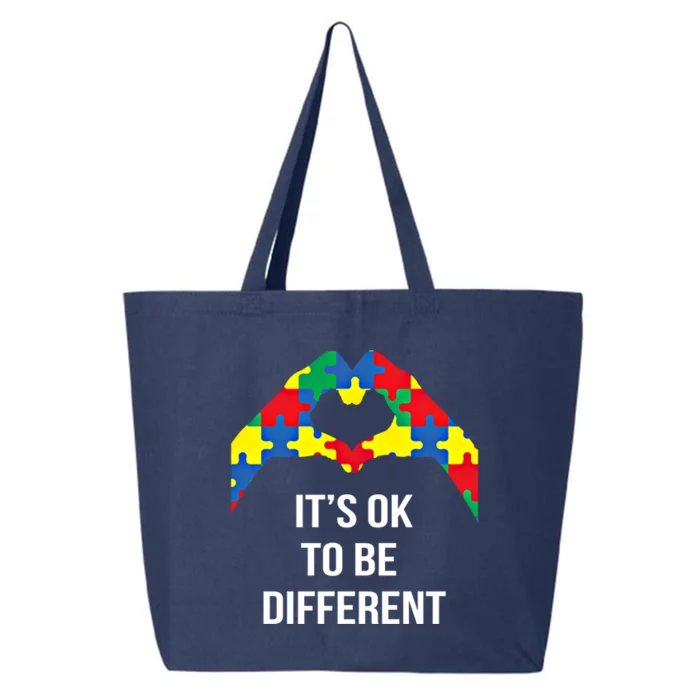 ItS Ok To Be Different Autism Awareness Month Acceptance Gift 25L Jumbo Tote