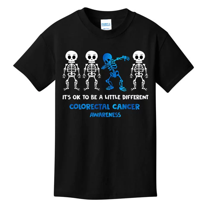 It's OK To Be A Little Different Colorectal Cancer Awareness Kids T-Shirt