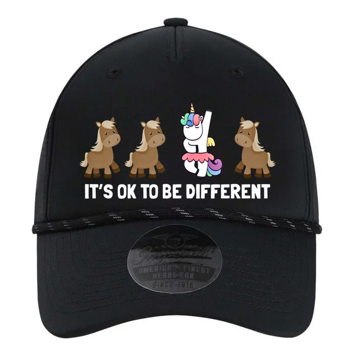 ItS Ok To Be Different Autism Awareness Unicorn Gift Performance The Dyno Cap