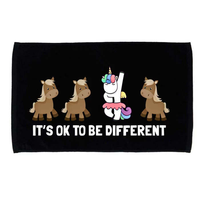 ItS Ok To Be Different Autism Awareness Unicorn Gift Microfiber Hand Towel