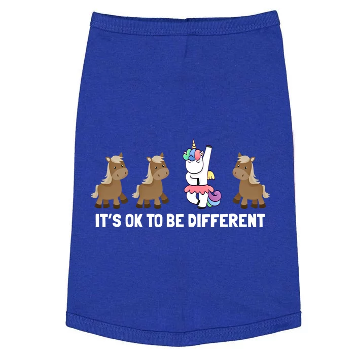 ItS Ok To Be Different Autism Awareness Unicorn Gift Doggie Tank