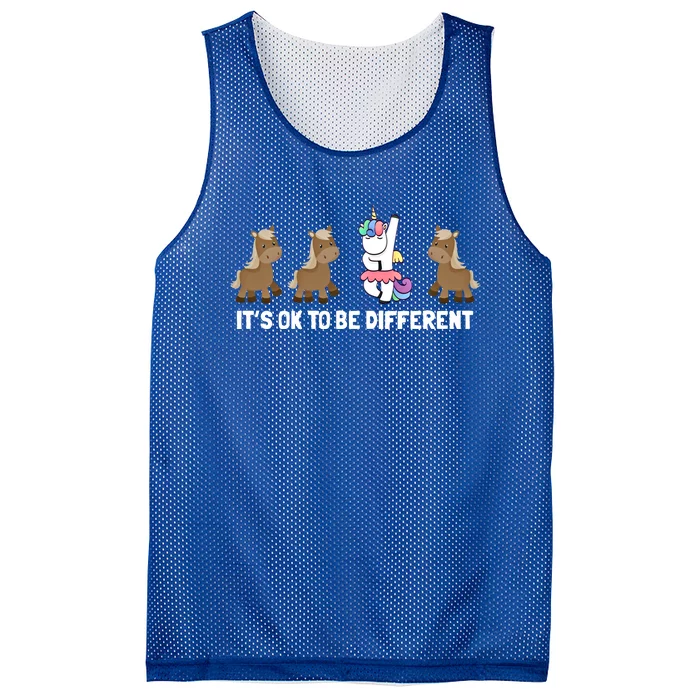 ItS Ok To Be Different Autism Awareness Unicorn Gift Mesh Reversible Basketball Jersey Tank