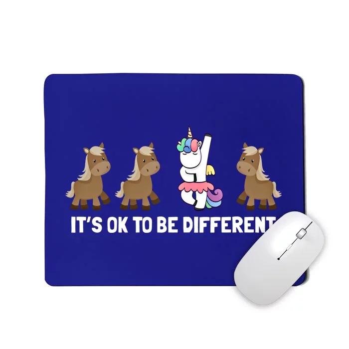 ItS Ok To Be Different Autism Awareness Unicorn Gift Mousepad