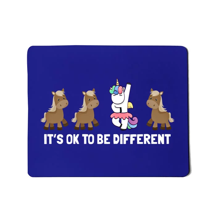 ItS Ok To Be Different Autism Awareness Unicorn Gift Mousepad