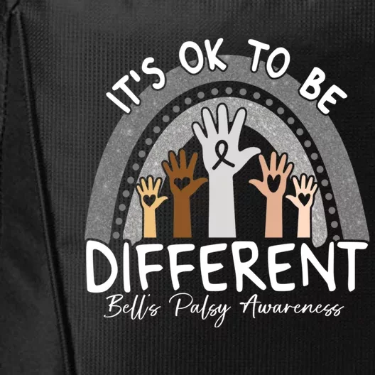 It's Ok To Be Different Bell’s Palsy Awareness Silver Funny Gift City Backpack