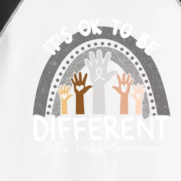 It's Ok To Be Different Bell’s Palsy Awareness Silver Funny Gift Toddler Fine Jersey T-Shirt