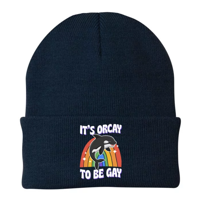 Its Orcay To Be Gay Its Okay To Be Gay Lgbtq Ally Great Gift Knit Cap Winter Beanie