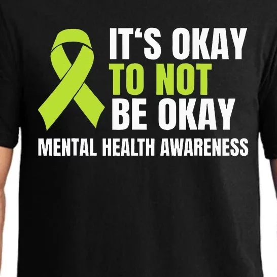 ItS Okay To Not Be Okay Mental Health Ribbon Pajama Set