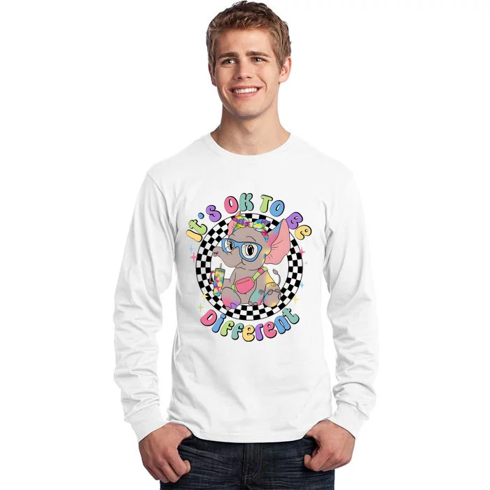 Its Ok To Be Different Bougie Autism Elephant Tall Long Sleeve T-Shirt