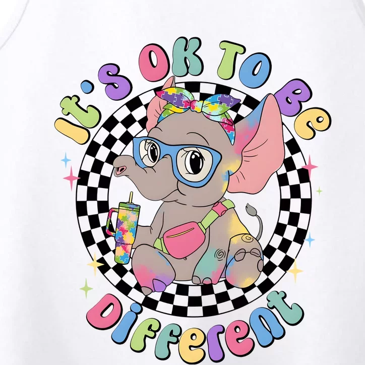 Its Ok To Be Different Bougie Autism Elephant Performance Tank