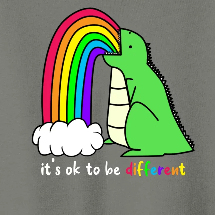 It's Ok To Be Different Autism Awareness Dinosaur Toddler T-Shirt